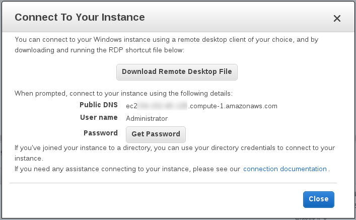 connect to instance